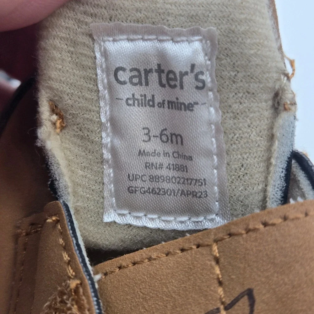 Lot of 3 Infant‎ Baby Boys Crib Shoes Sneakers Size 2 3-6M Carter's Old Navy